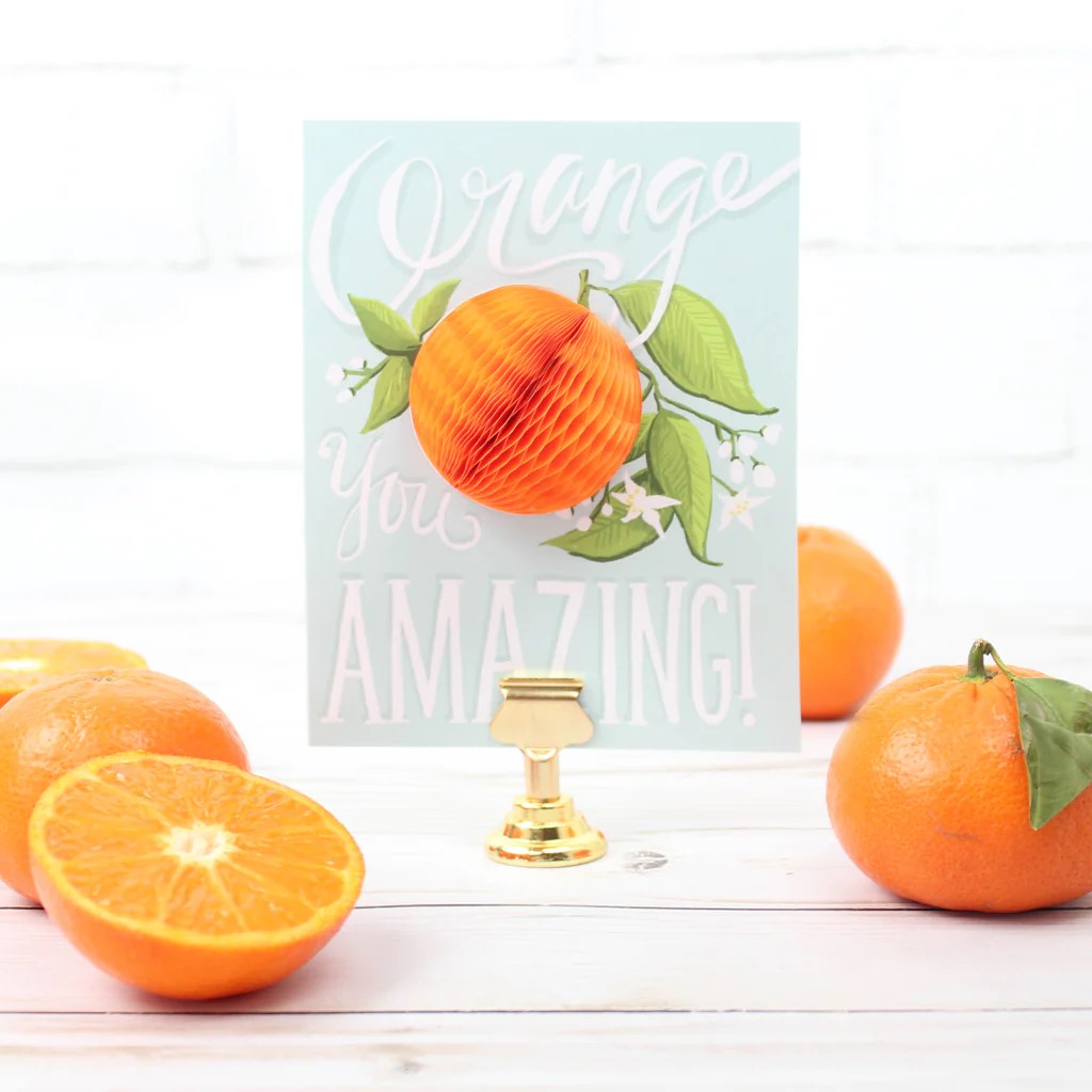 Orange Pop-up Thank You Card