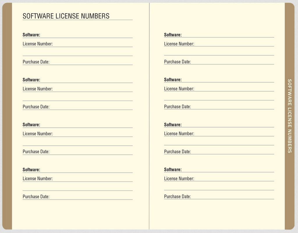 Address & Password Logbook / Watercolor