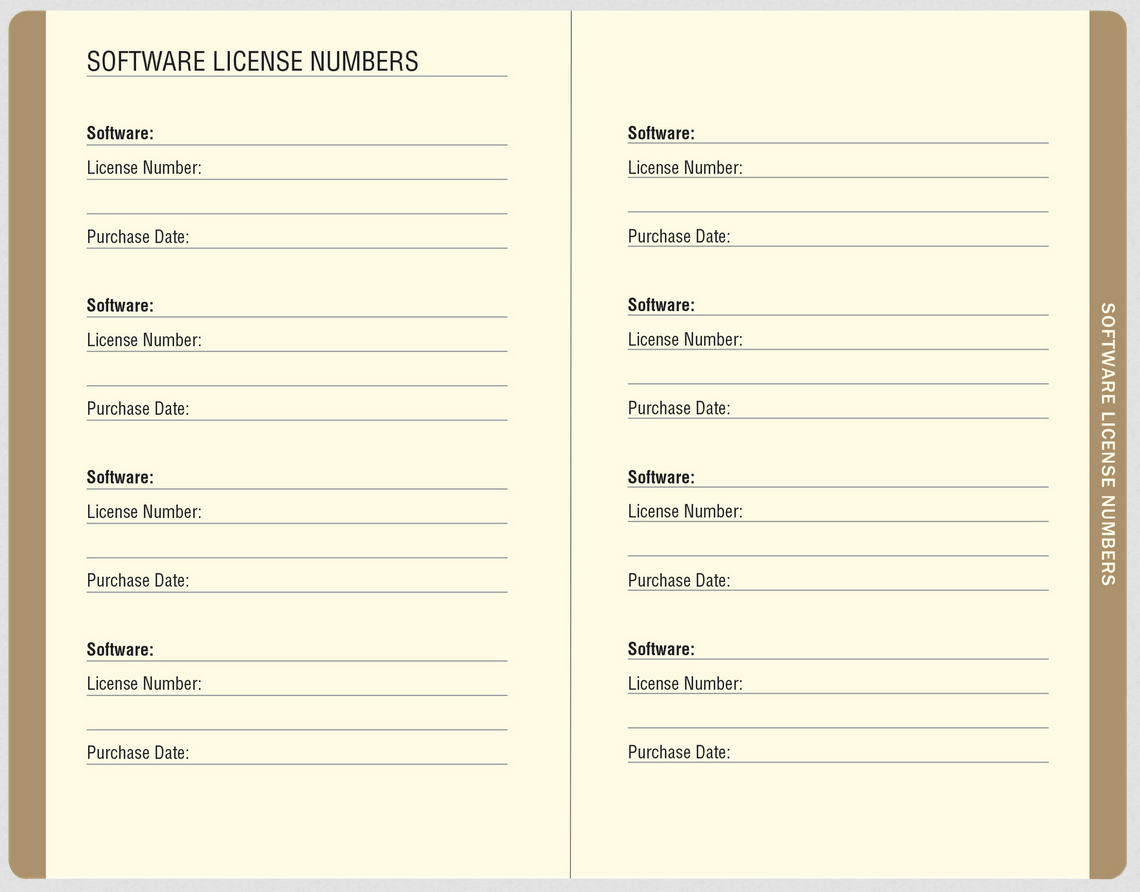 Address & Password Logbook / Watercolor