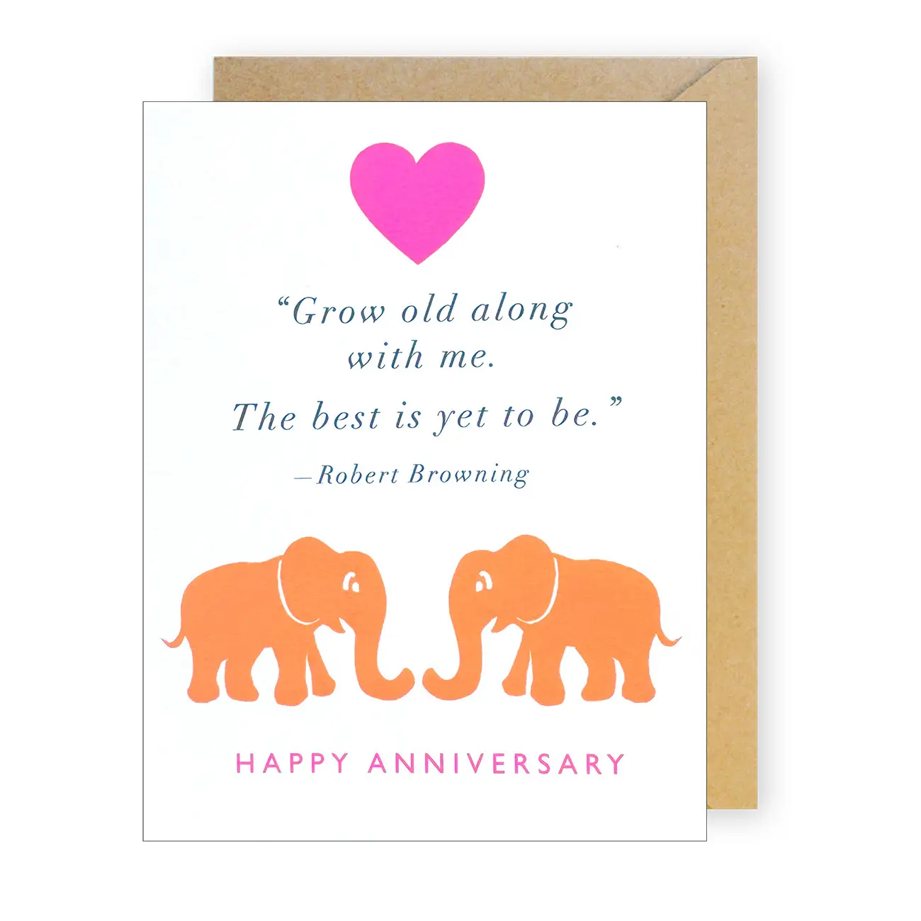 Elephants Anniversary Quote Card