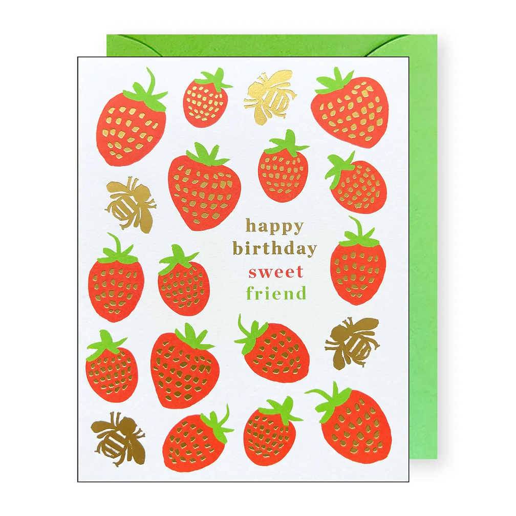 Sweet Strawberries Birthday Card