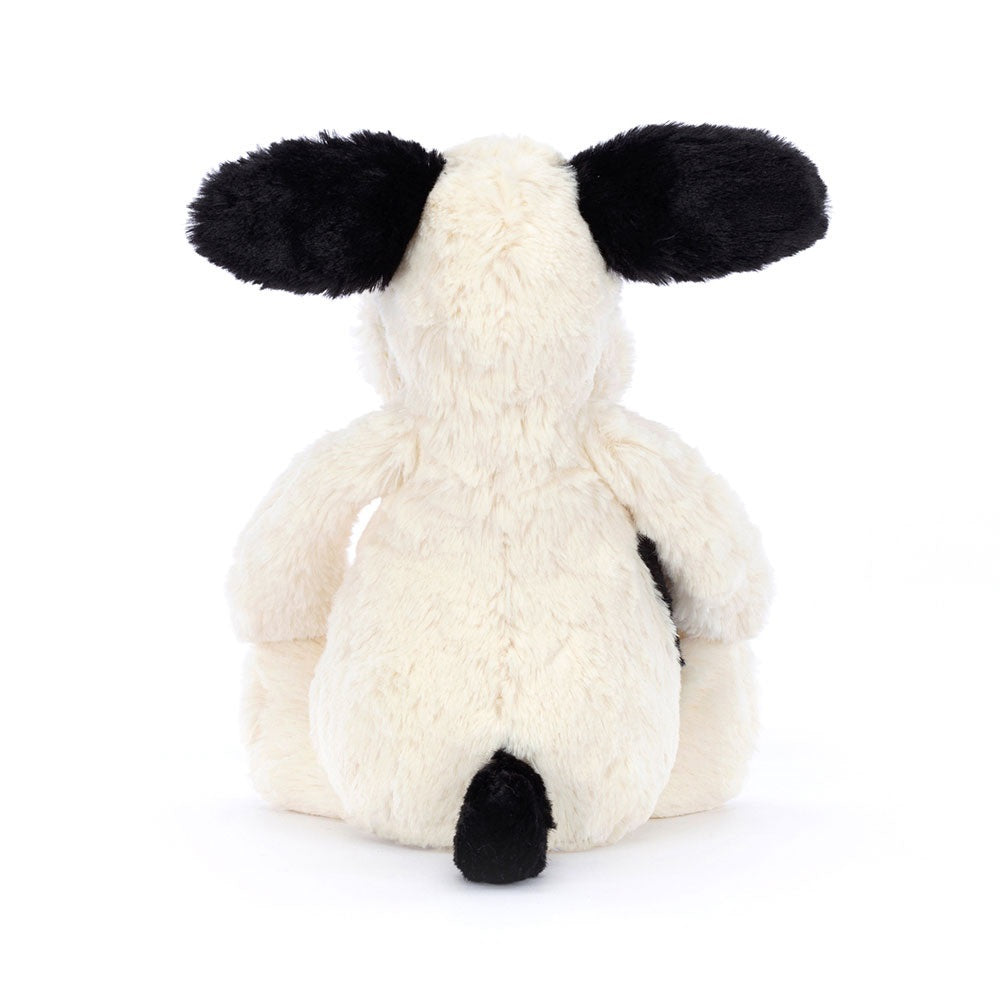 Jellycat Bashful Black Cream Puppy Medium Plush