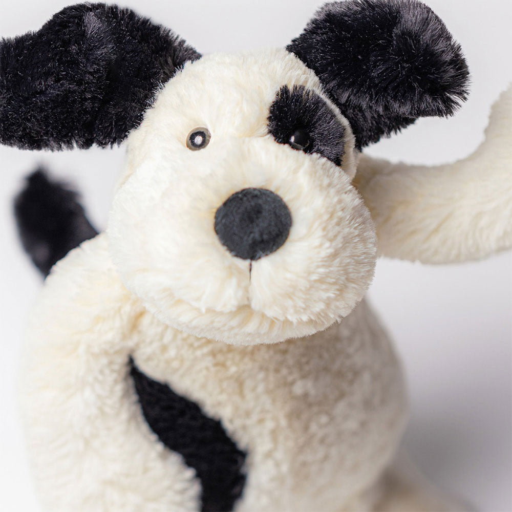 Bashful Black Cream Puppy Medium Plush