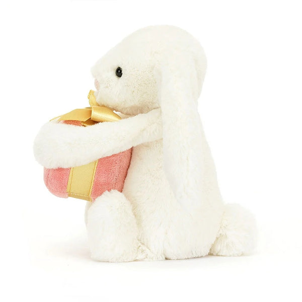 Jellycat Bashful Bunny with Present Plush