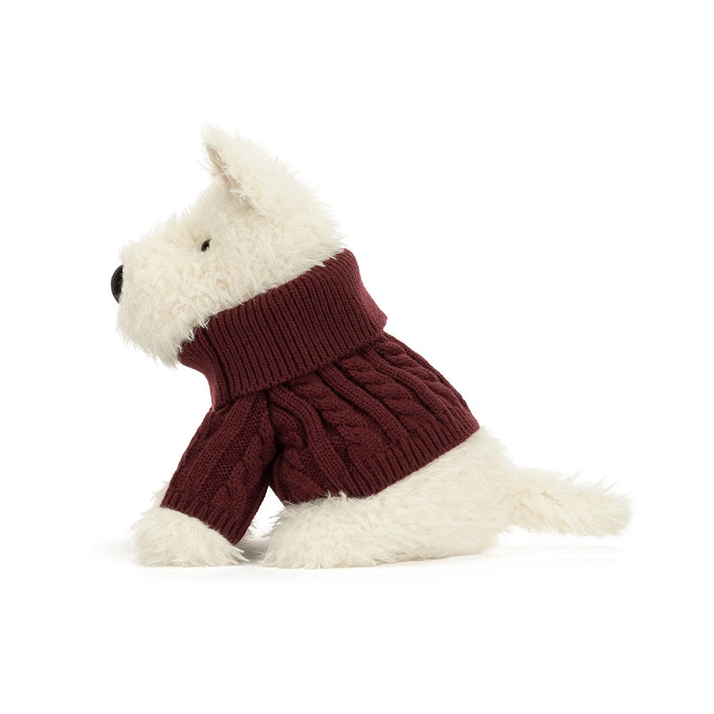 Jellycat Munro Scottie Dog 'Winter Jumper' Plush