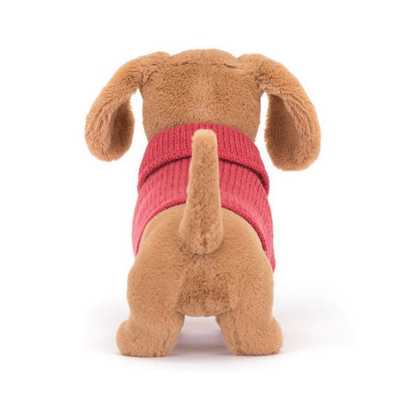 Jellycat Pink Sweater Sausage Dog Plush