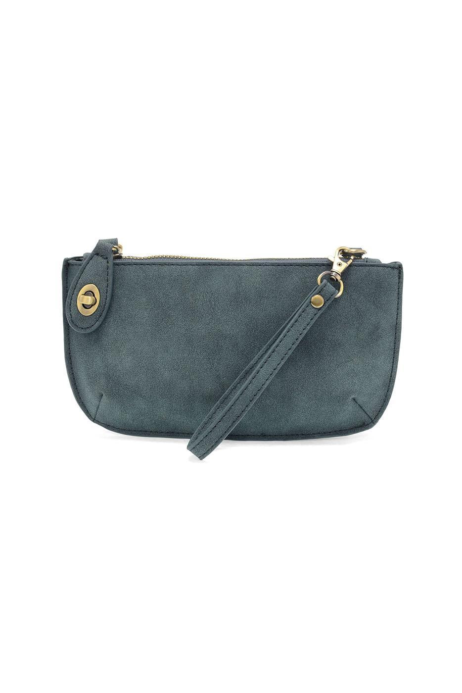 Faux Suede Mini Crossbody Wristlet Clutch / Click for Colors