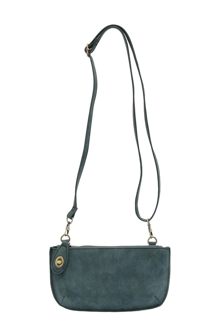 Faux Suede Mini Crossbody Wristlet Clutch / Click for Colors