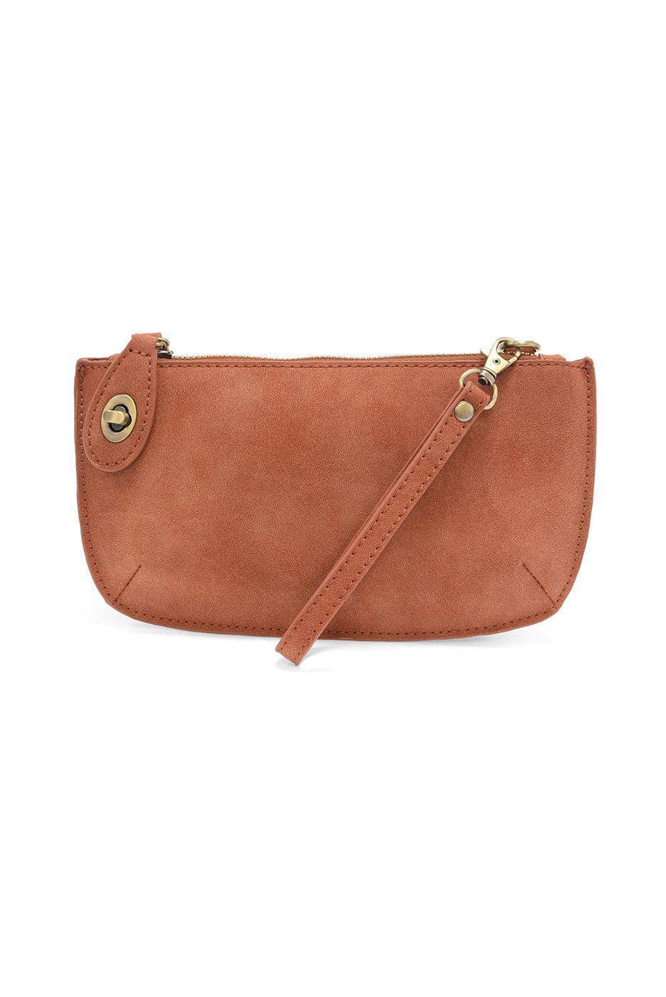 Faux Suede Mini Crossbody Wristlet Clutch / Click for Colors