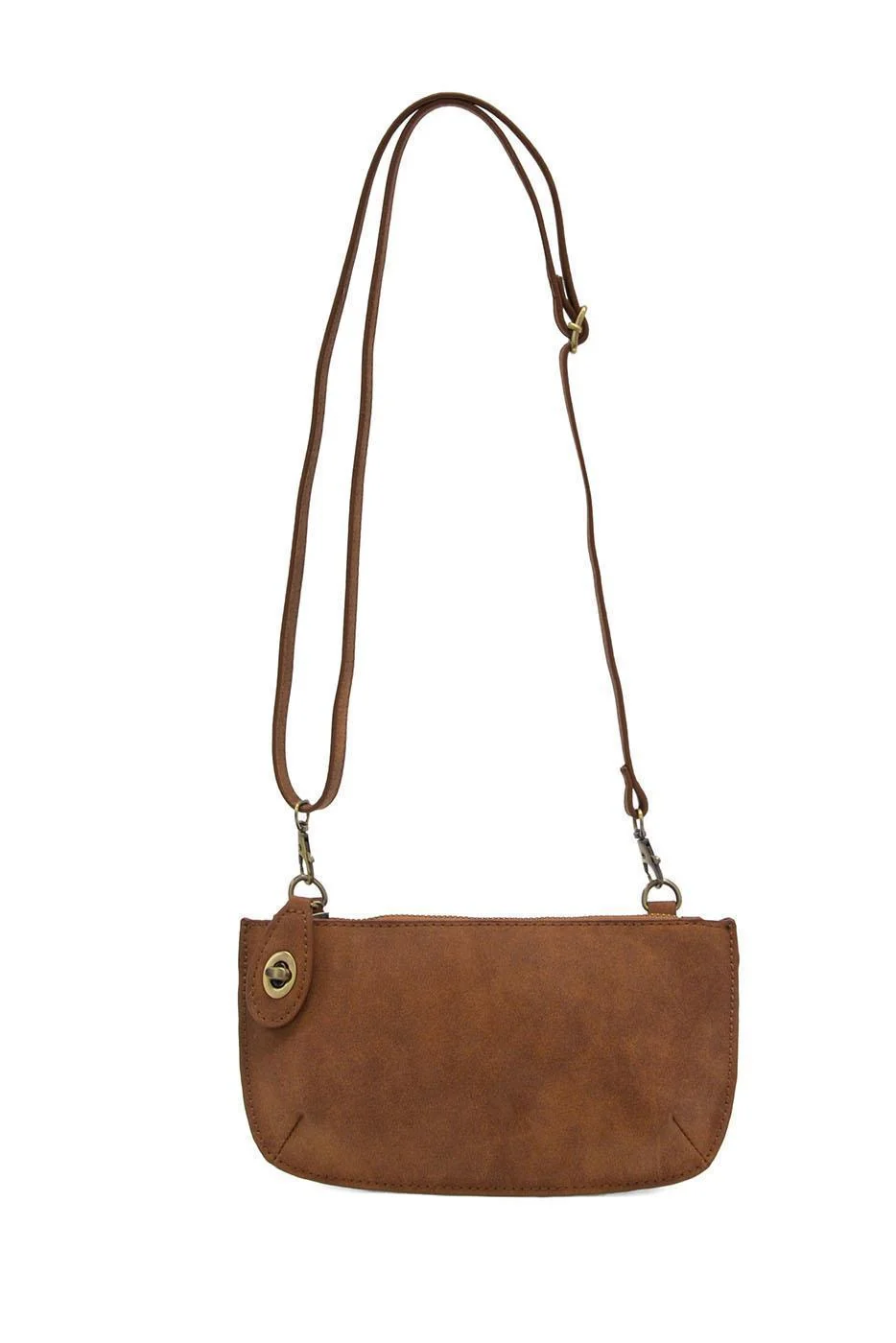 Faux Suede Mini Crossbody Wristlet Clutch / Click for Colors