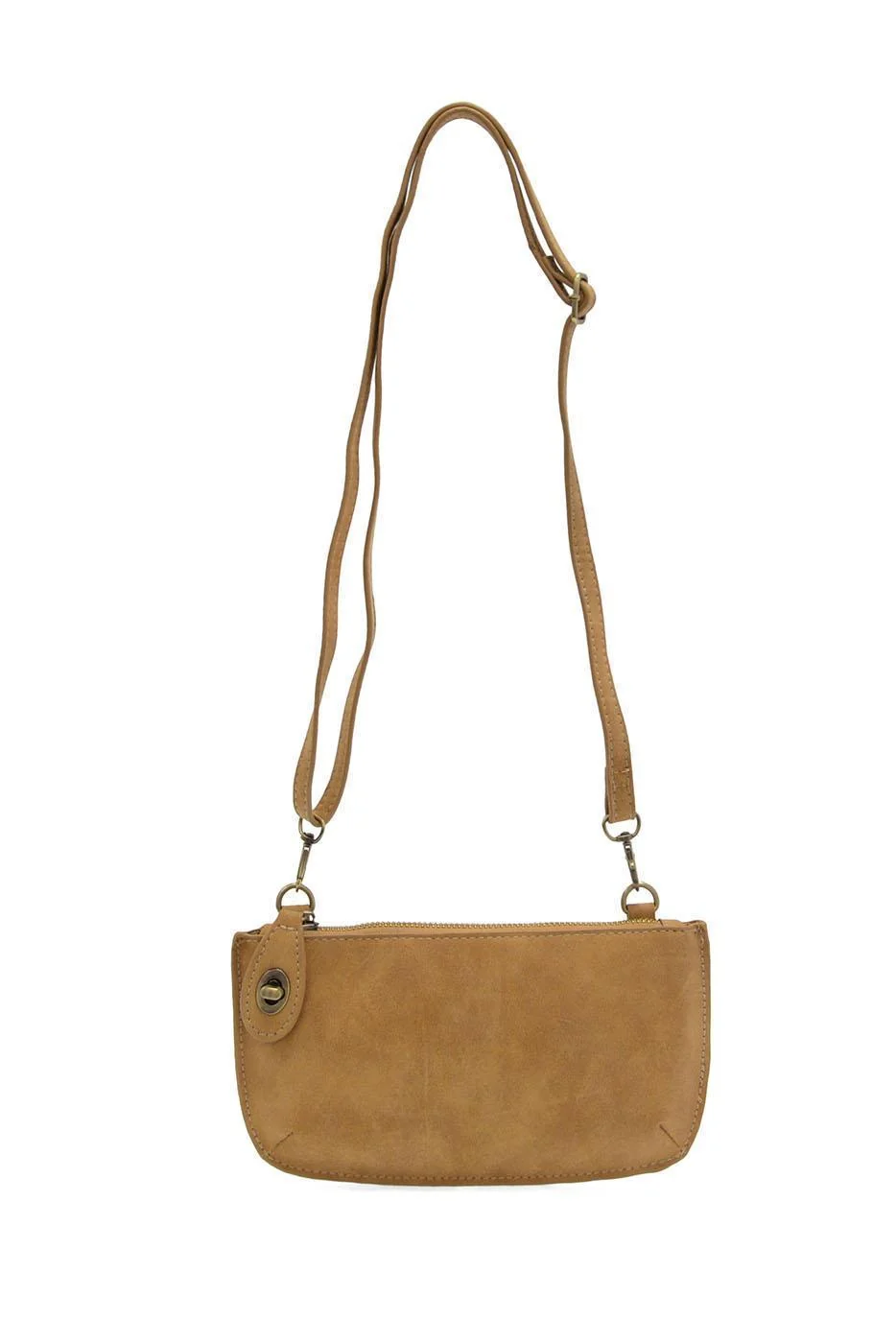 Faux Suede Mini Crossbody Wristlet Clutch / Click for Colors