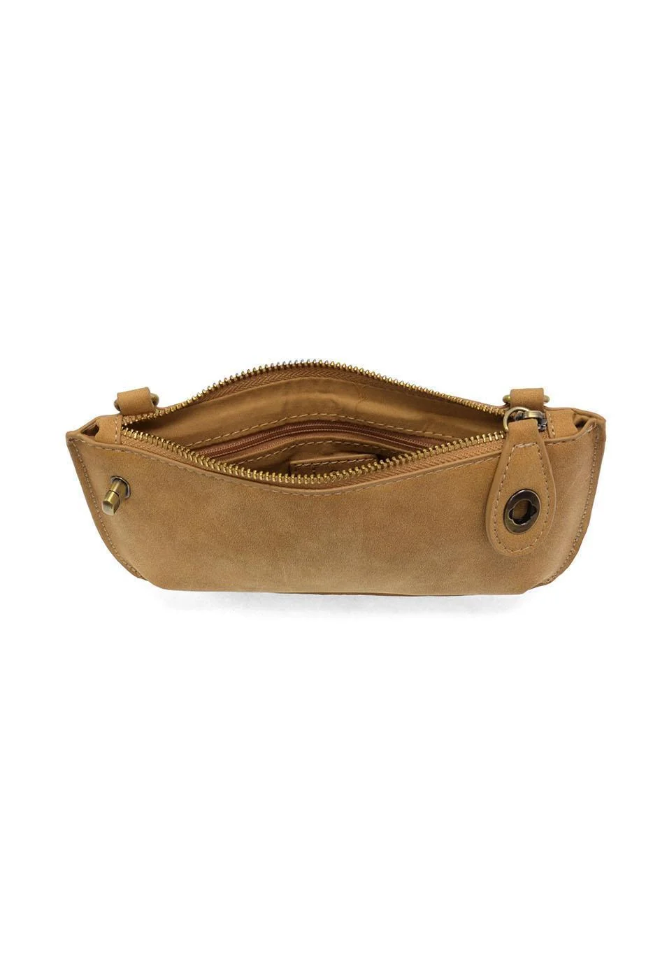 Faux Suede Mini Crossbody Wristlet Clutch / Click for Colors