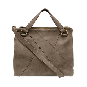 Joy Susan Janet Puzzle Crossbody Tote in Dark Taupe