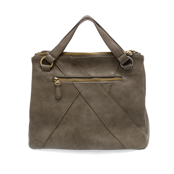 Joy Susan Janet Puzzle Crossbody Tote in Dark Taupe