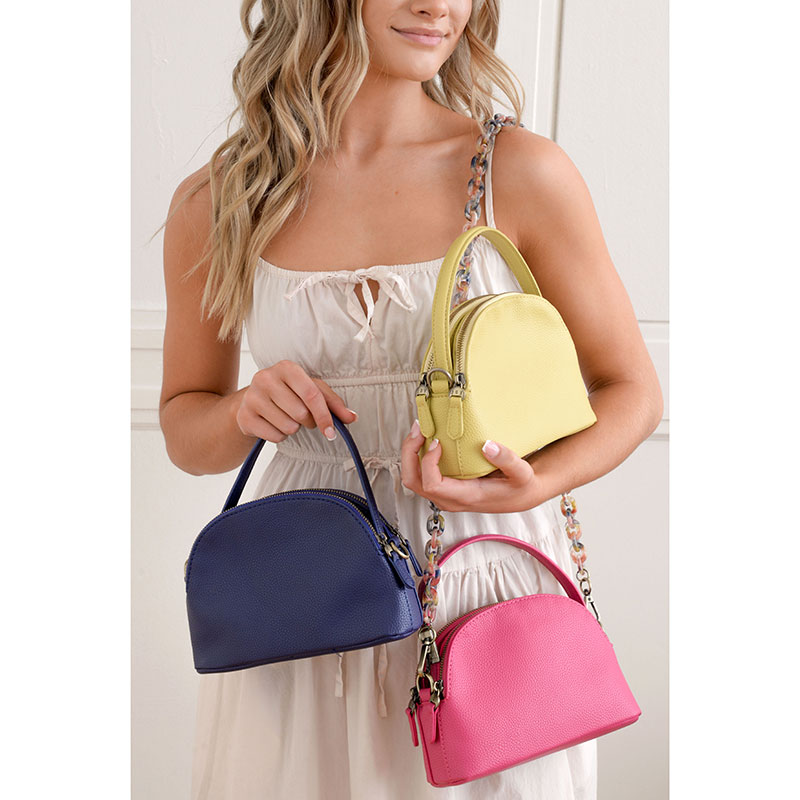 Larissa Double Zip Dome Crossbody