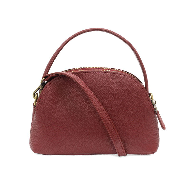 Joy Susan Larissa Double Zip Dome Crossbody Ruby