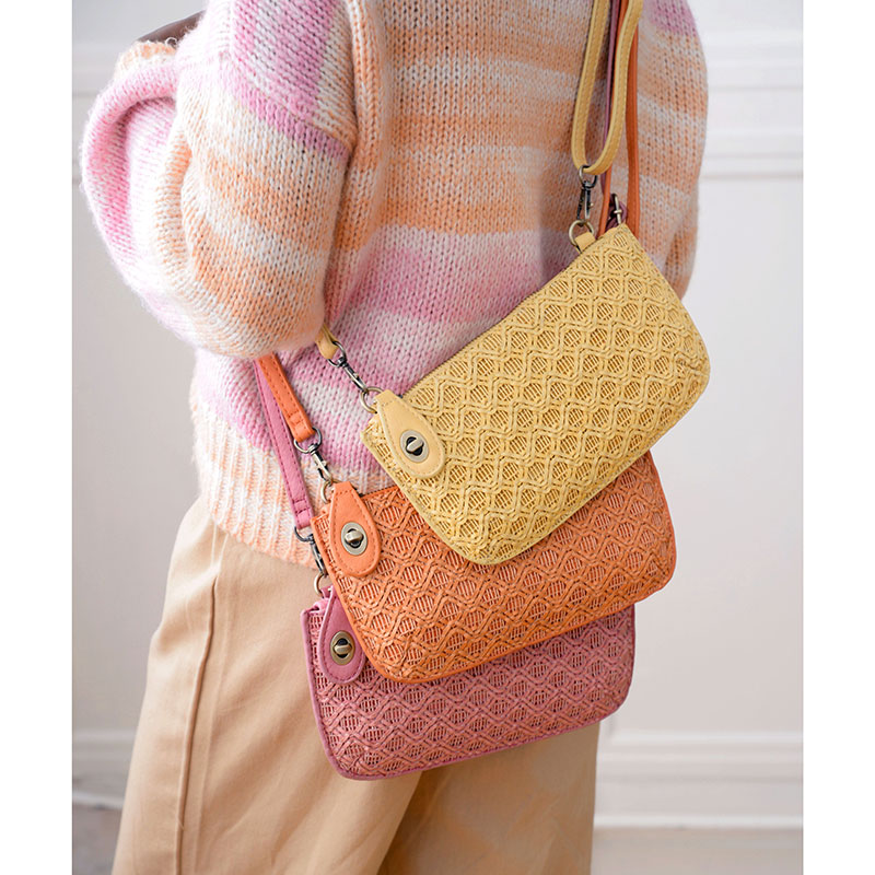 Lattice Woven Mini Clutch / Click for Colors