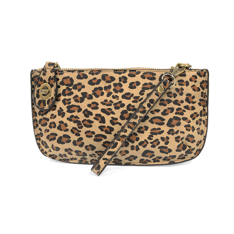 Joy Susan Accessories Leopard Crossbody Wristlet Clutch