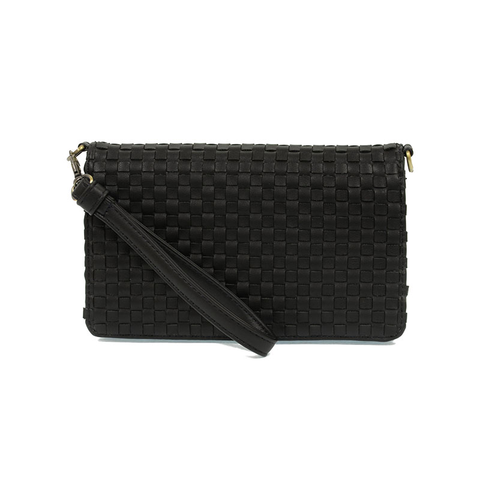 Joy Susan Lila Mini Woven Crossbody Bag in Black