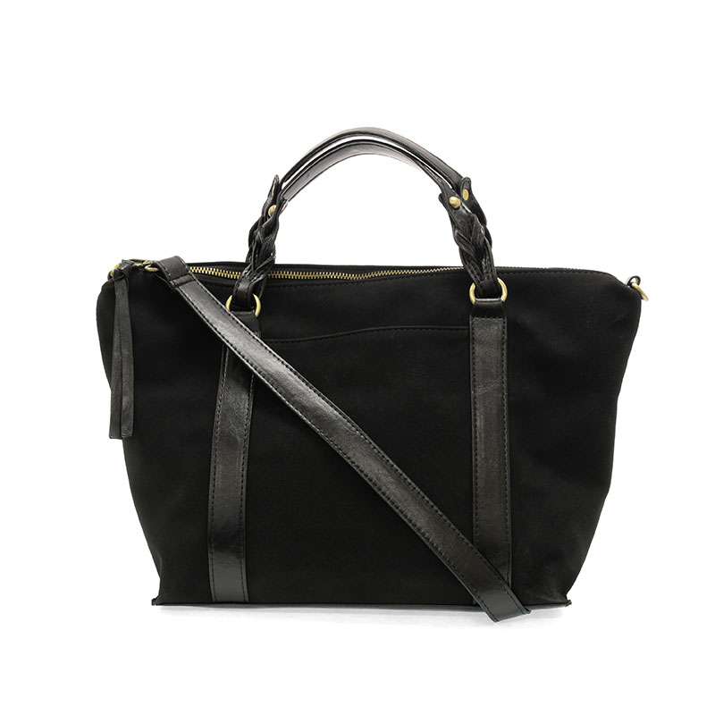 Mabel Faux Suede Tote in Black