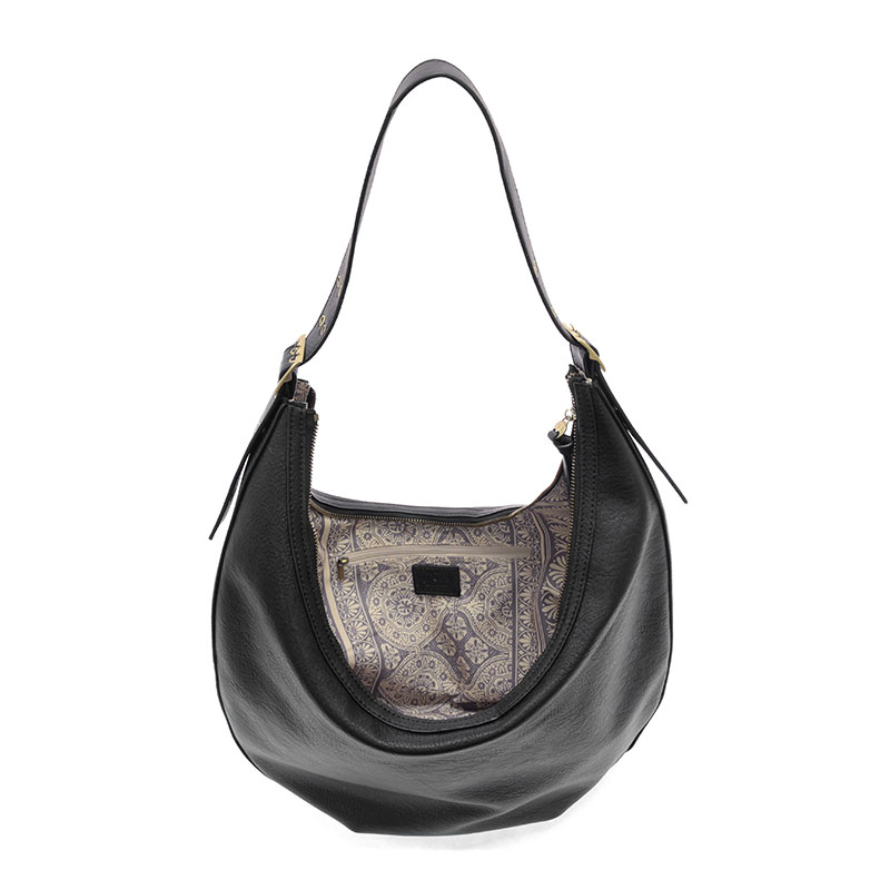 Nadia Buckle Large Hobo in Black