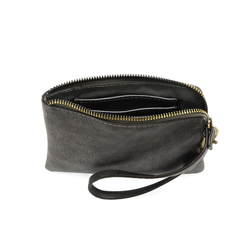 Joy Susan Pippa Wristlet Pouch Metallic Pewter
