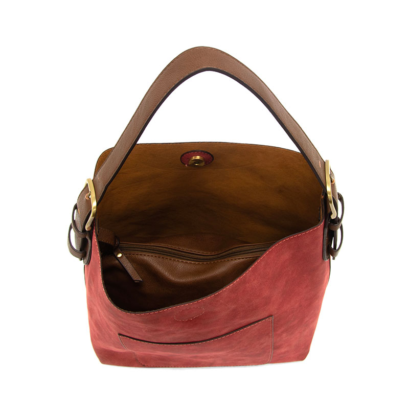 Rich Faux Suede Hobo Handbag