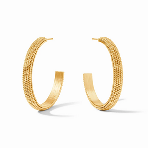 Julie Vos Beaded Eternity Hoop Earrings / Large