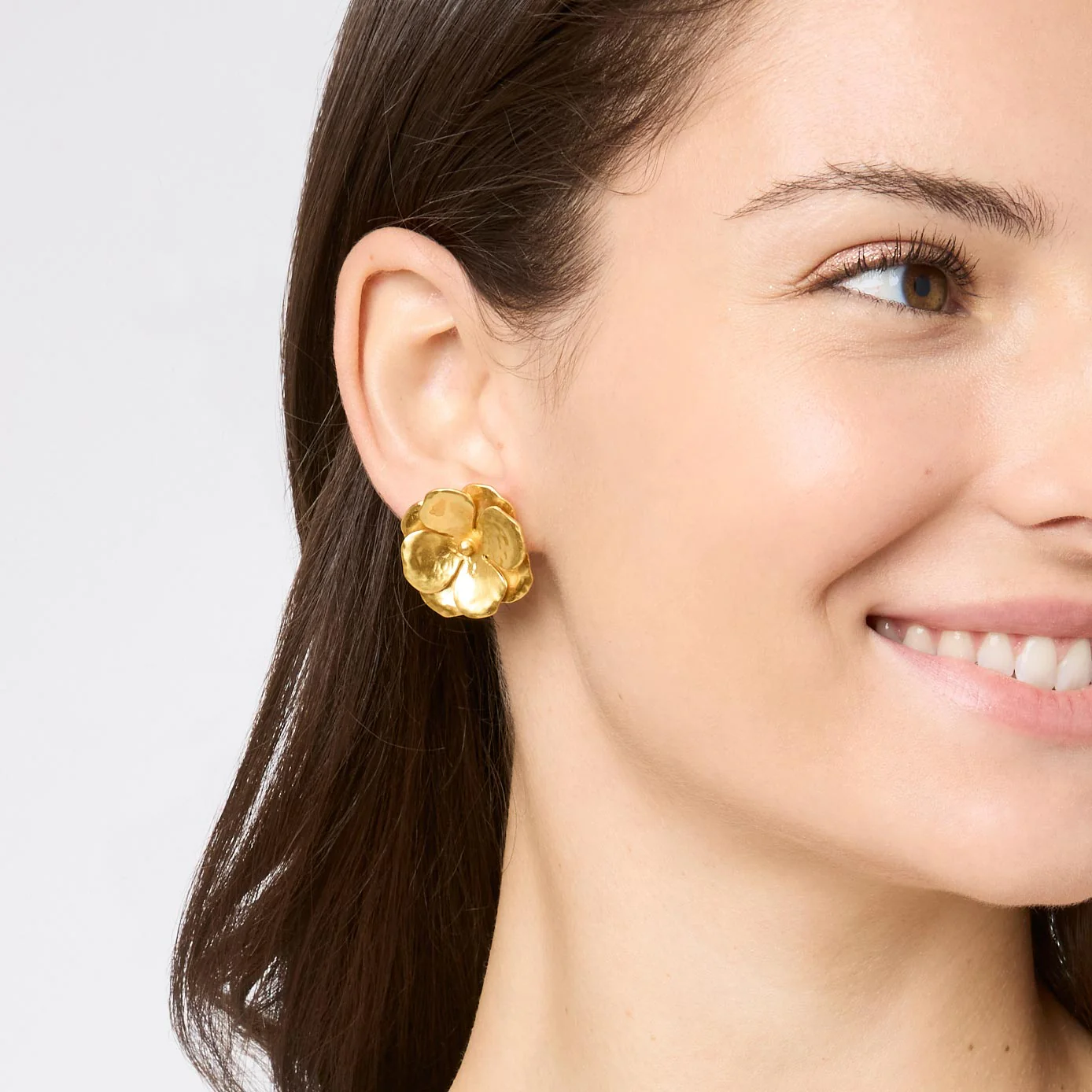 Julie Vos Bloom Gold Statement Stud Earring