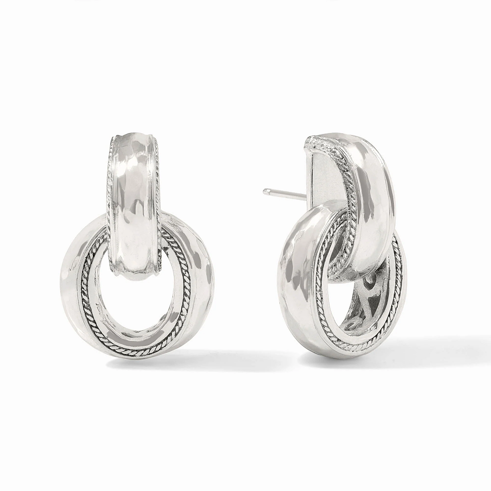 Cannes Silver Doorknocker Earrings