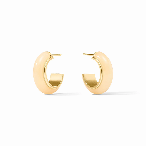 Julie Vos Carnaby Small Ivory Hoop Earrings