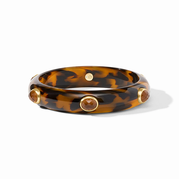 Julie Vos Carnaby Tortoiseshell & Stone Bangle
