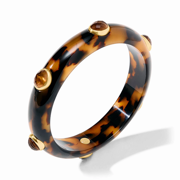 Julie Vos Carnaby Tortoiseshell & Stone Bangle