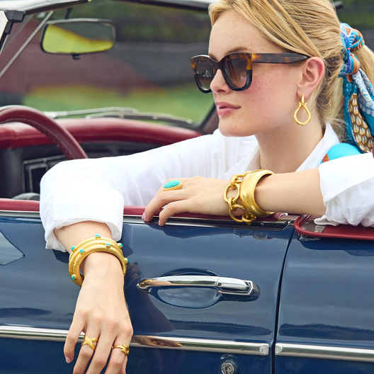 Julie Vos Catalina Gold X Ring