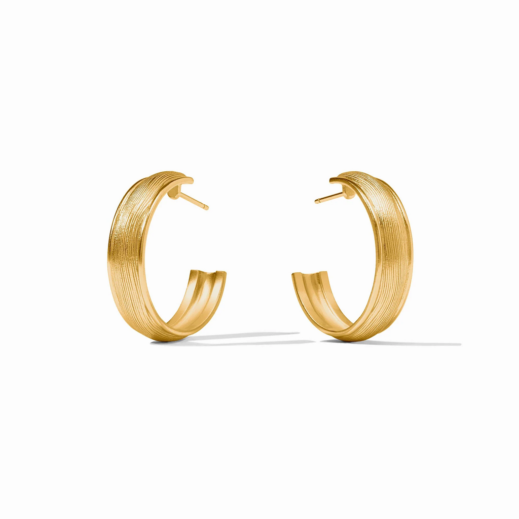 Julie Vos Cobblestone Medium Gold Hoop Earrings
