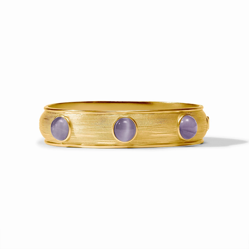 Julie Vos Cobblestone Hinge Bangle / Blue Cat's Eye