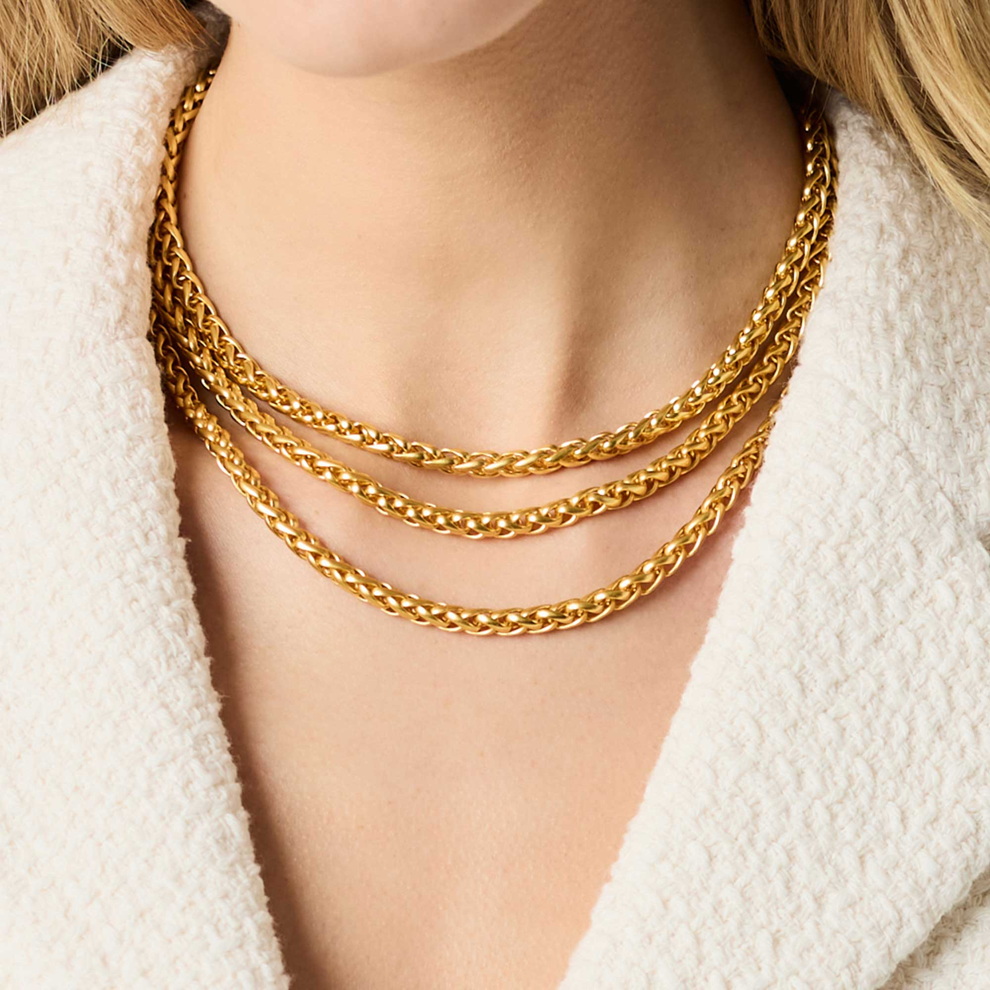 Julie Vos Cobblestone Gold Link Necklace