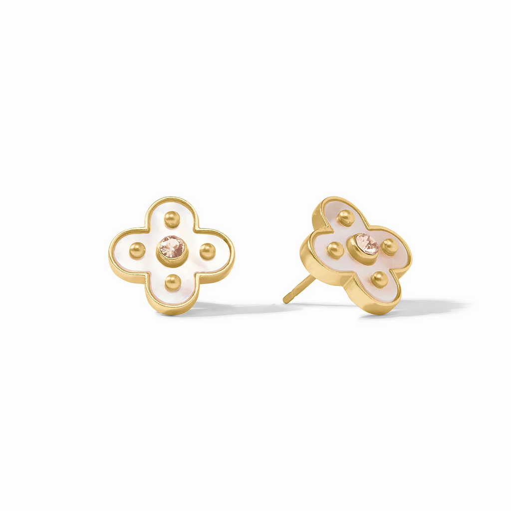 Julie Vos Colette Champagne Stud Earrings