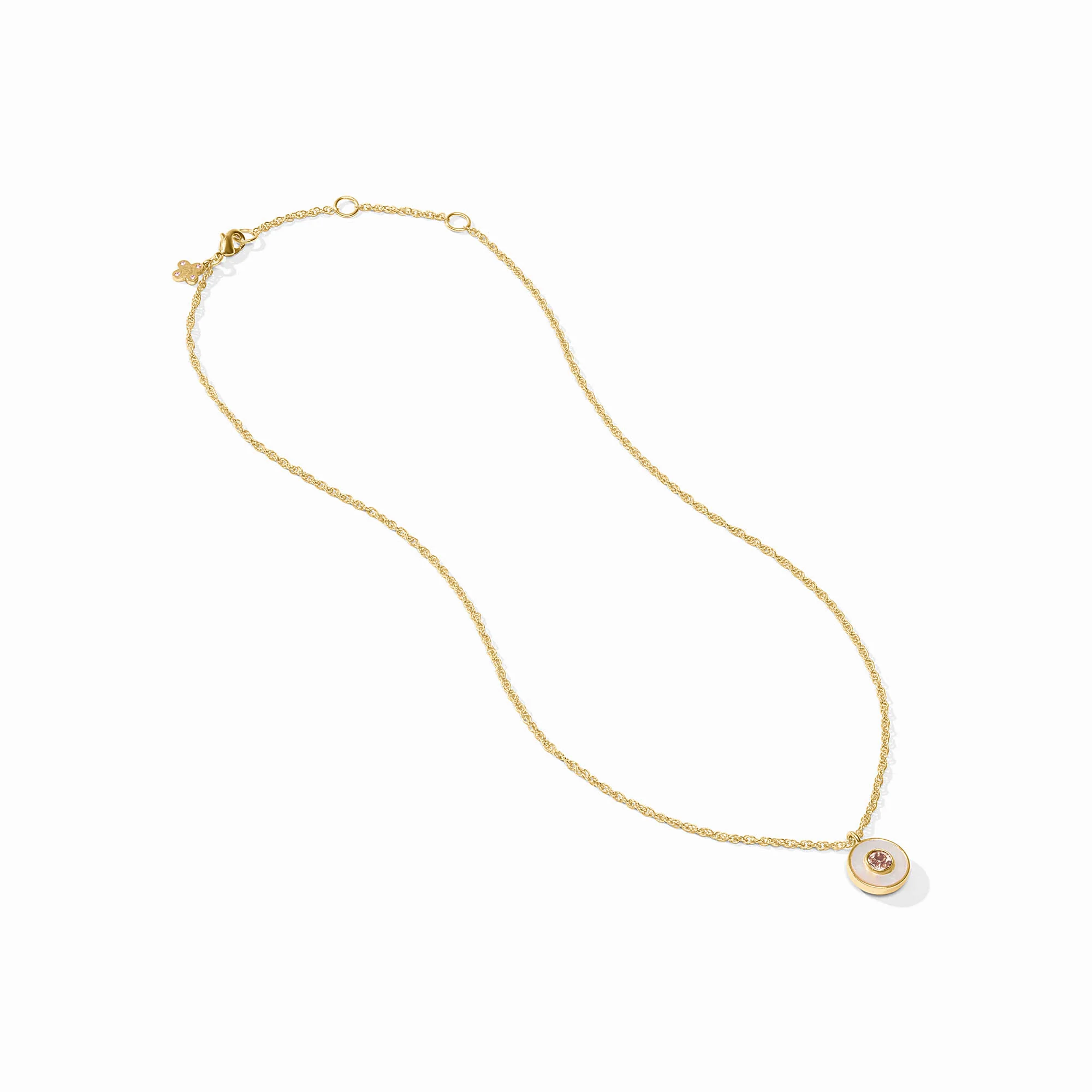 Julie Vos Colette Champagne Circle Delicate Necklace