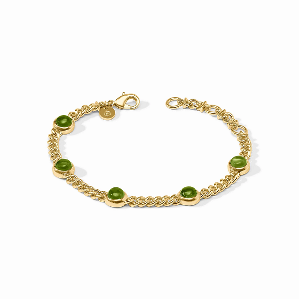 Julie Vos Dolce Delicate Bracelet in Iridescent Palmetto Green