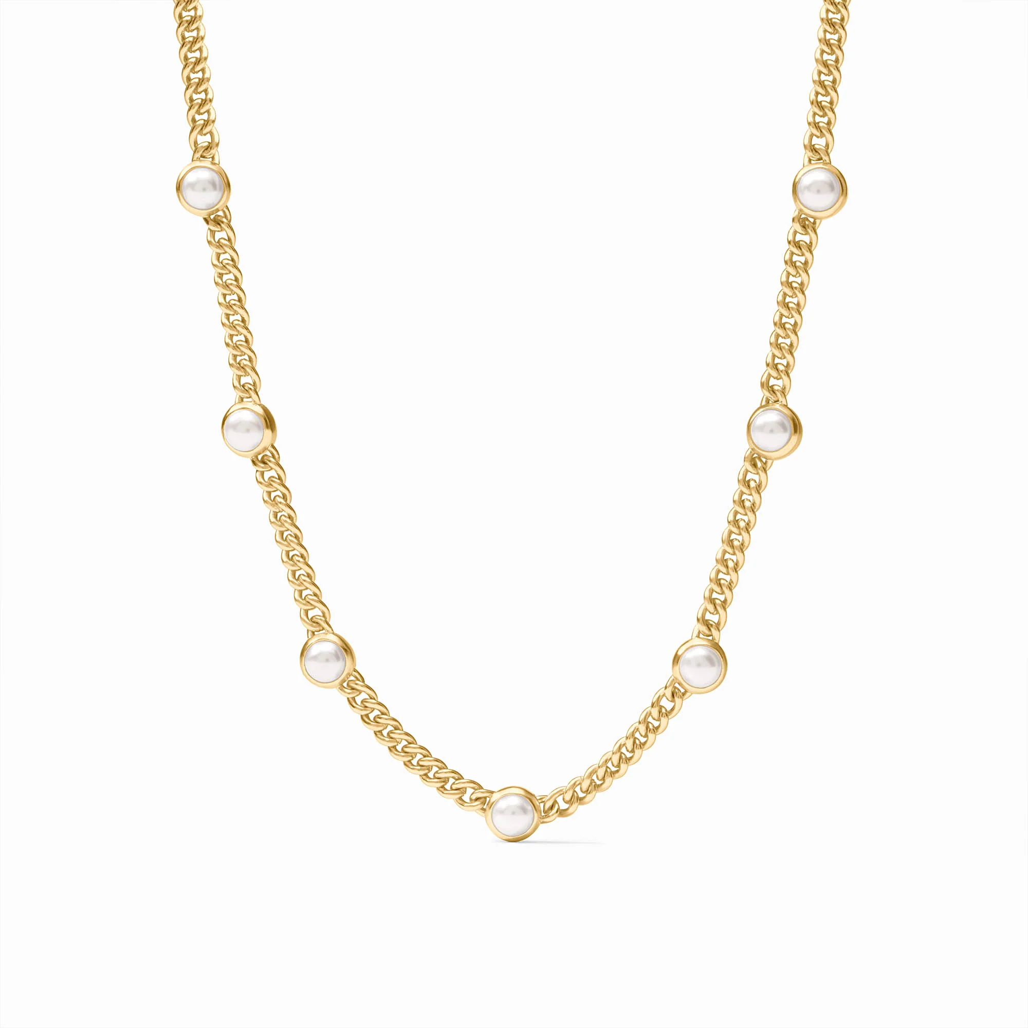 Jule Vos Dolce Delicate Pearl Station Necklace