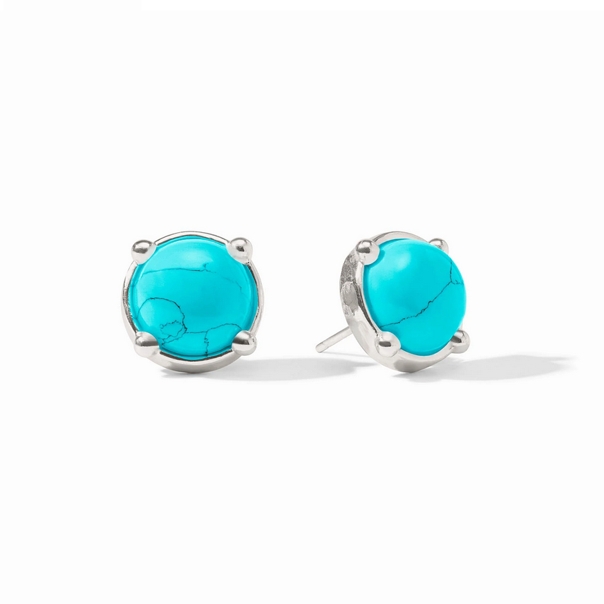 Honey Silver Stud Earring in Turquoise