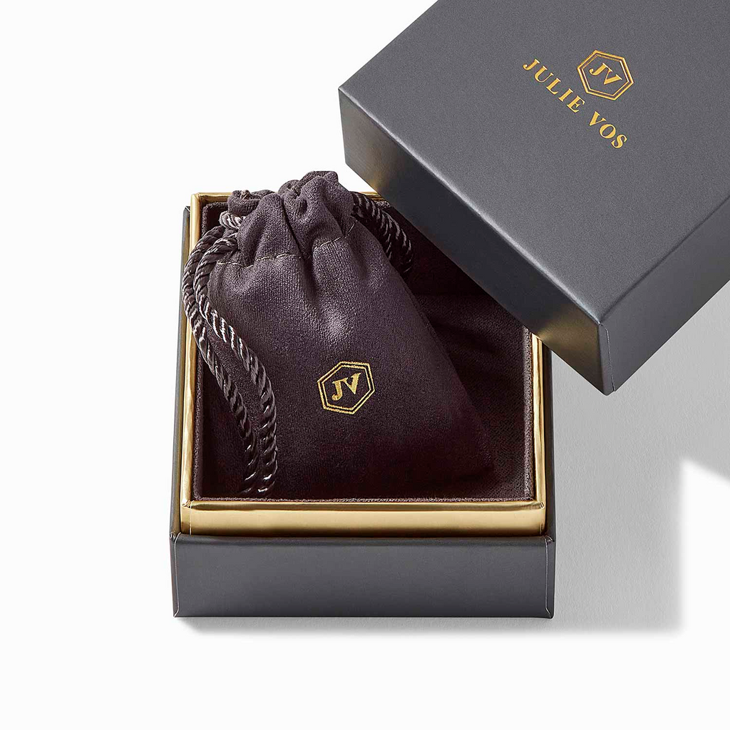 Honeybee Silver Hoop & Charm Earring in Iridescent Clear Crystal