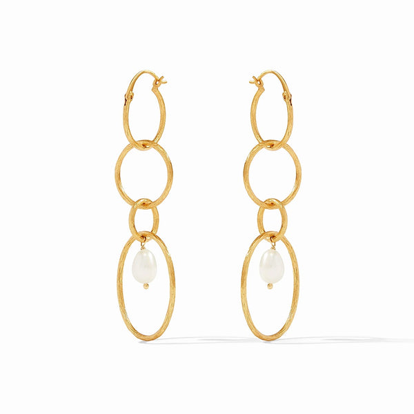 Julie Vos Jewelry Earrings 3-in-1 Gold Hoops Pearl 
