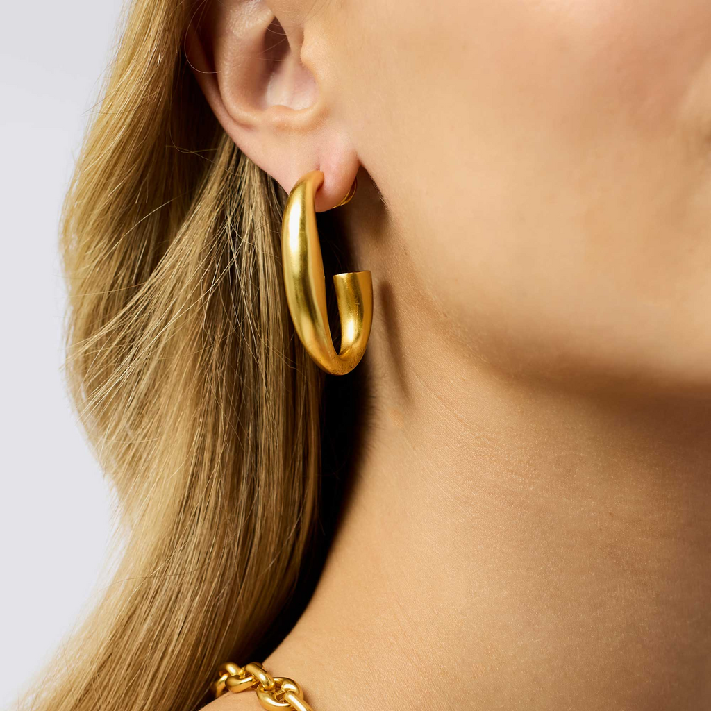 Julie Vos Laguna Medium Gold Hoop