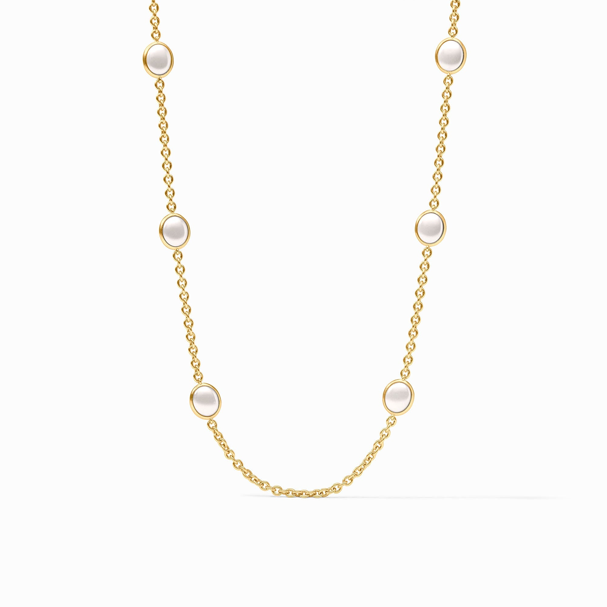 Julie Vos Laguna Pearl Stone Station Necklace