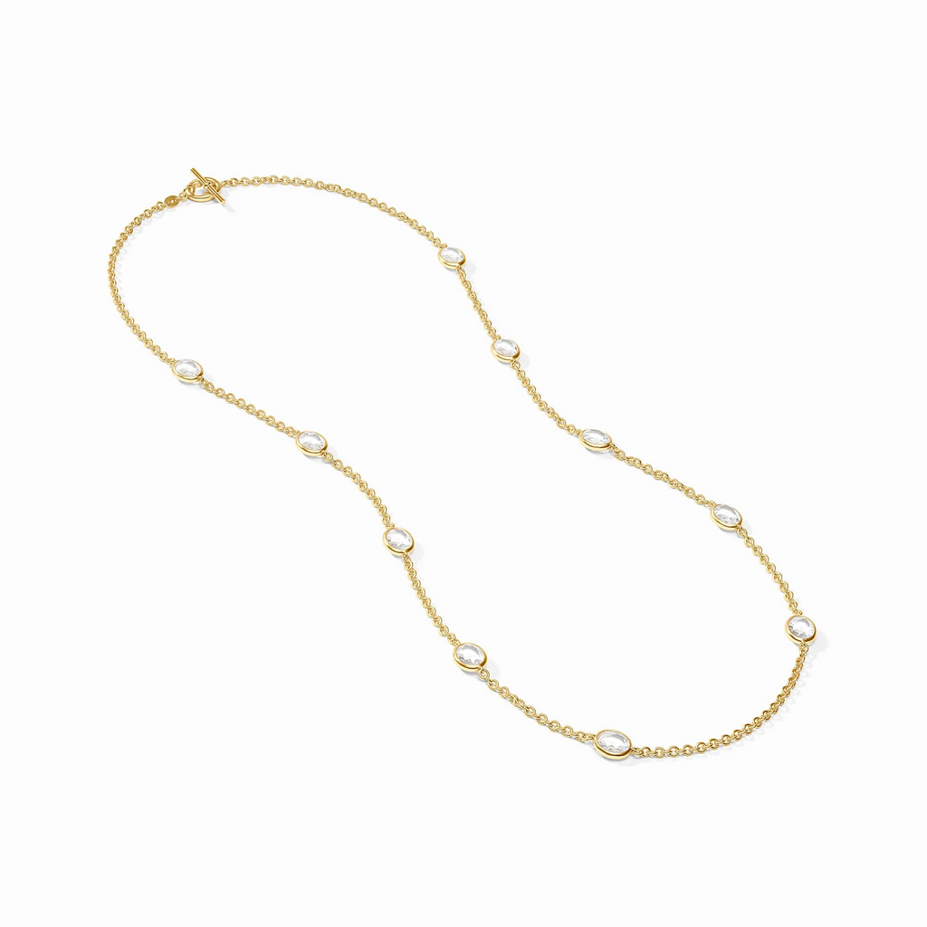 Julie Vos Laguna Pearl Stone Station Necklace