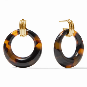 Julie Vos Madison Tortoiseshell Doorknocker Earrings