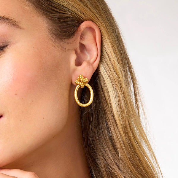 Julie Vos Nassau Gold Demi Doorknocker Earrings
