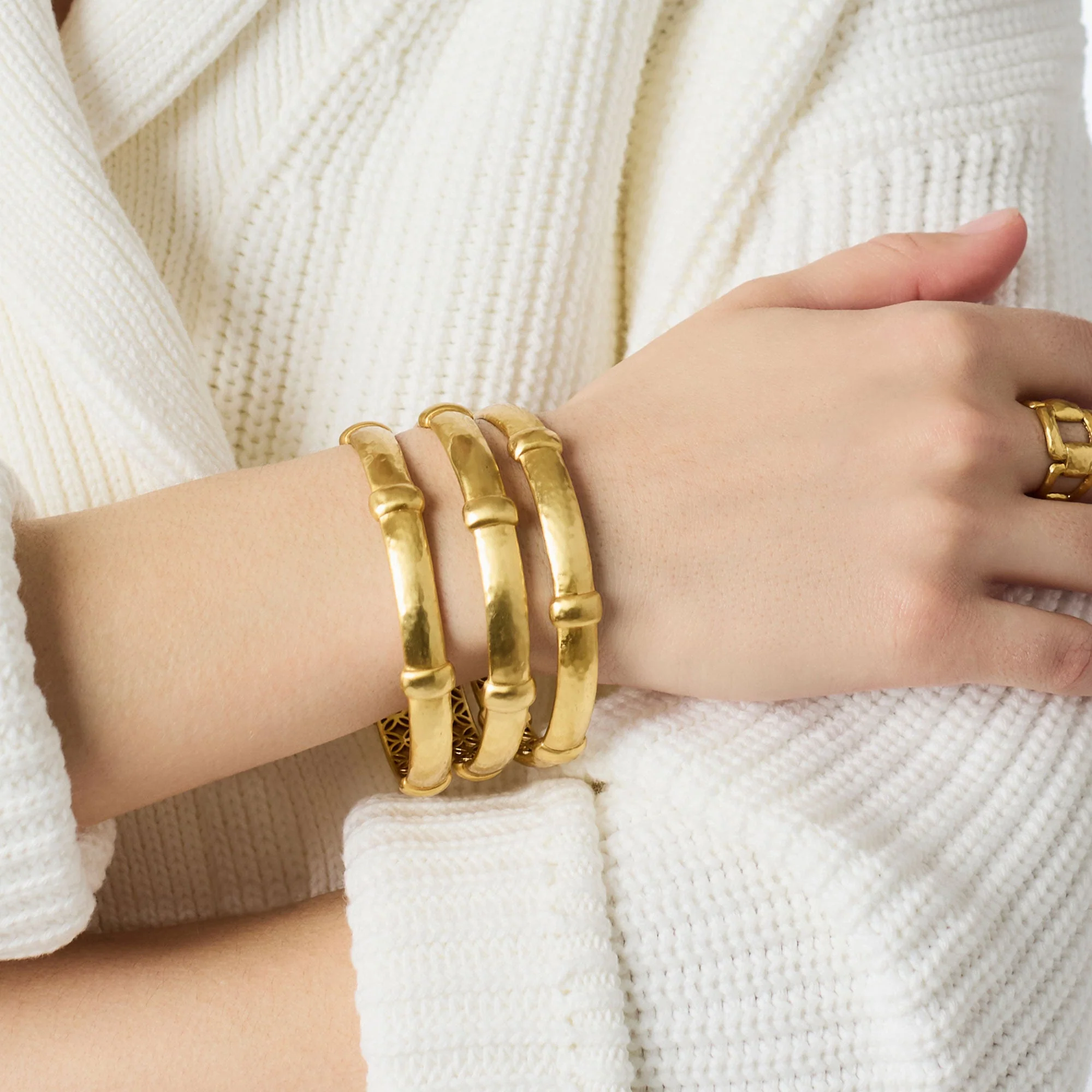 Julie Vos Sahara Gold Bangle Bracelet